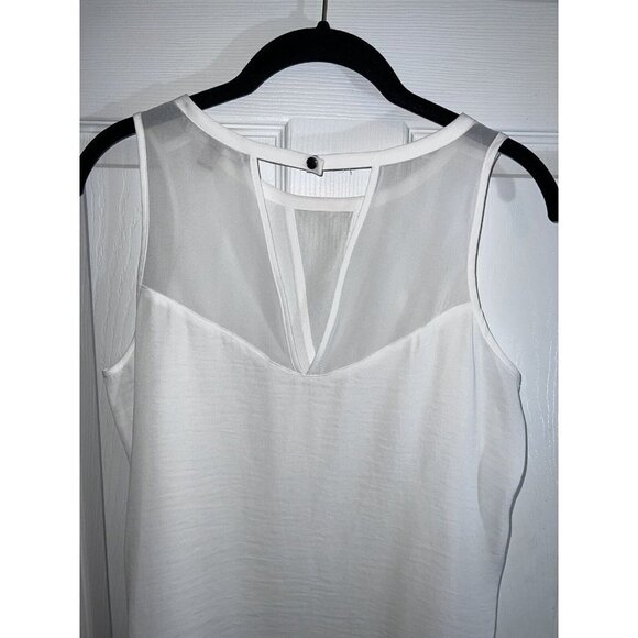 BANANA REPUBLIC White Sleeveless Career Business Top Blouse Sz M - Picture 8 of 12
